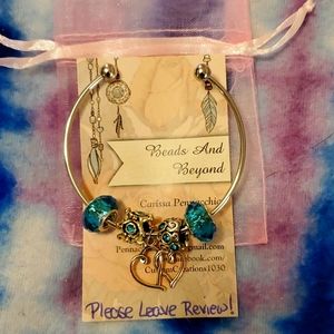 Charm bangle bracelet